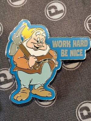 Disney Work Hard Be Nice Doc Pin