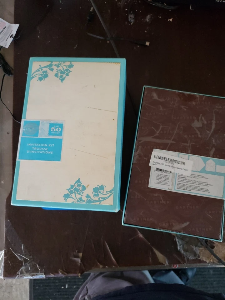 GARTNER - 50 карат Aqua Flourish пригласительный для печати (синий) набор - новый и запечатанный 2УПАКОВКИ - Изображение 3 из 4