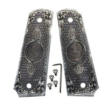 1911 Grips Ambi Cut Custom Gun Grips 1911 Full Size Grips Engraved Mexican Flag