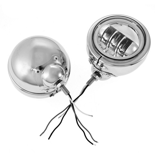 4.5" Spot Passing Light & Lamp Housing For Harley Road King Custom EFI FLHRSI - Picture 8 of 9