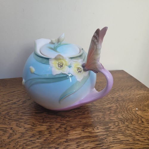 Tetera de porcelana Franz Papillon Butterfly XP1878 en caja - Imagen 7 de 10