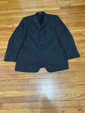 Perry Ellis Portfolio Men s Blazer Jacket Size 44L Gray Wool 3 Button Sport Coat