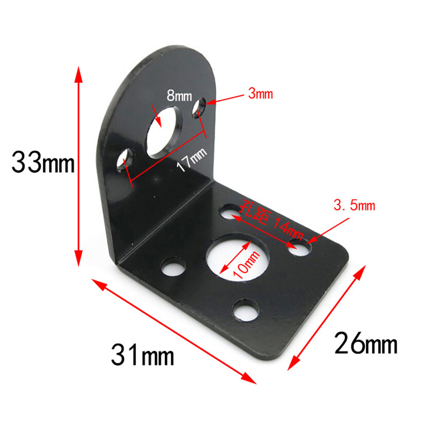 L-shaped Motor Mount 25 Gear Motor Mounting Bracket Iron Brace Holder 31*26mm | eBay UK