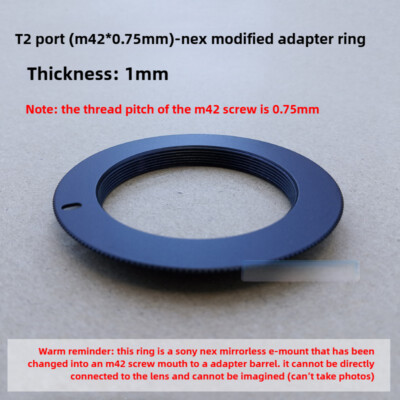 M42-NEX Adapter Ring T42 X 0.75mm Screw for Sony NEX Micro Single E Bayonet
