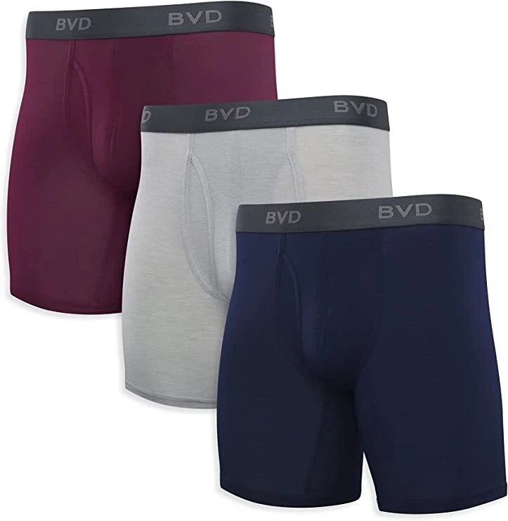 Calzoncillos boxer ultra suaves BVD® para hombre, paquete surtido de 3 Foto 2 de 4