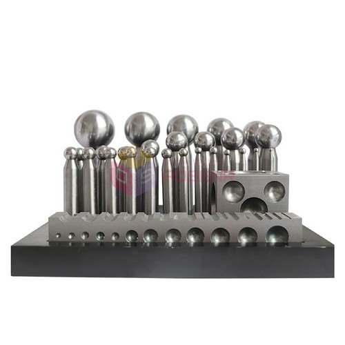 29 pezzi Dapping Cupola Punch Block Set Kit Formatura Metallo Creazione Gioielli Metalsmith - Foto 1 di 6