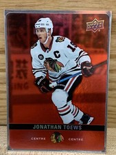 Jonathan Toews (Red Die Cut) Tim Hortons Hockey Card 2019