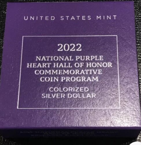 2022 COLORIZED PURPLE HEART Silver Dollar NGC PF70💥FLAWLESS QUALITY💥FDOIwtCOA - Picture 3 of 5