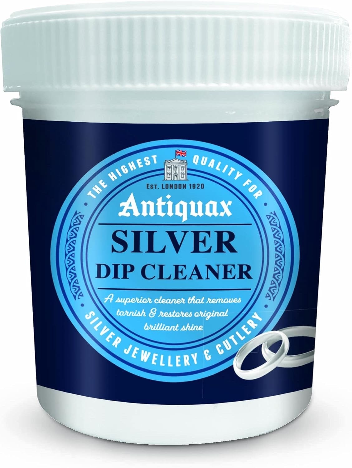 Antiquax Silver Dip Jewellery Metal Removes Tarnish Restores Cleans Shine 250ml