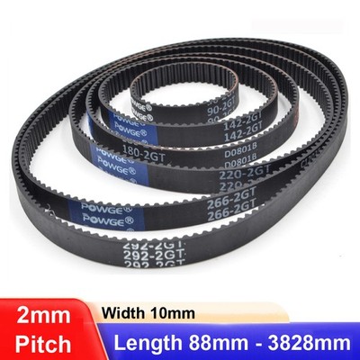 GT2 2GT 2mm Pitch 10mm Width Closed Loop Synchronous Timing Belt Pulley CNC 3D