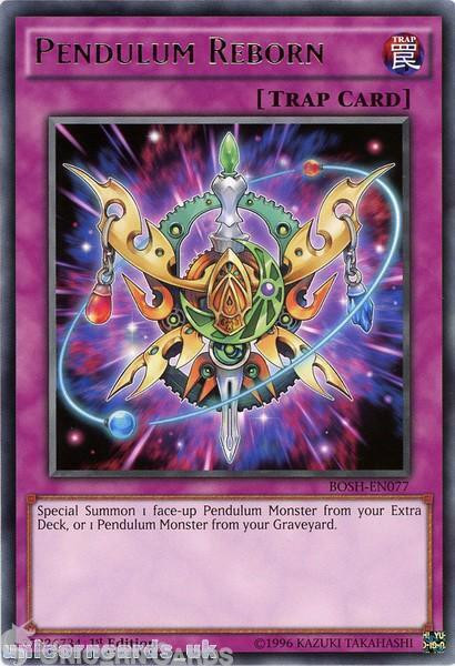 BOSH-EN077 Pendulum Reborn Rare 1st edition Mint YuGiOh Card