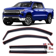 in-Channel Window Rain Guards Fit for Chevy Silverado Silverado 2019 Crew Cab