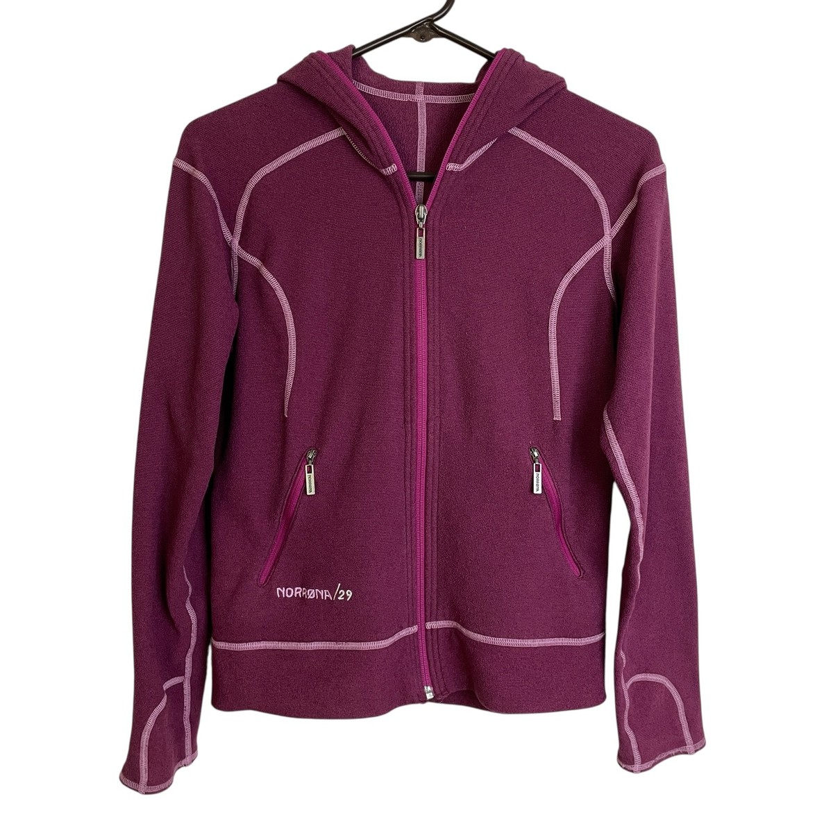 Norrona 29 Warm1 Zip Hoodie Womens Small Magenta Purple Norrona 29 Warm1 Zip Hoodie Womens Small Magenta Purple