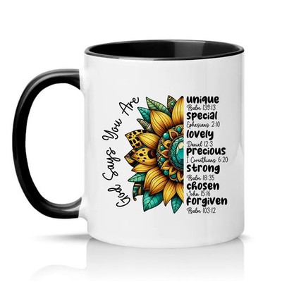 Gott sagt, du bist einzigartig Damen 11 Unzen Keramiktasse Bibelvers christliches Geschenk