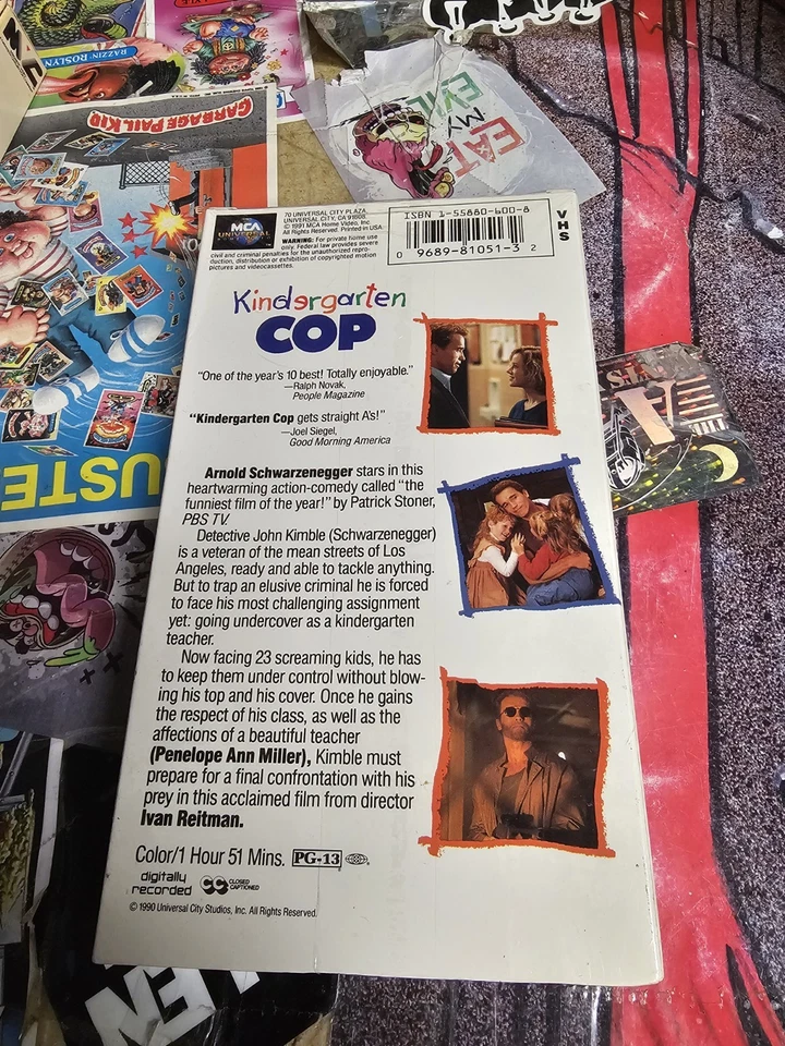 Kindergarten Cop VHS Mca Universal Schwarzenegger New Sealed 1990 Foto 3 de 4