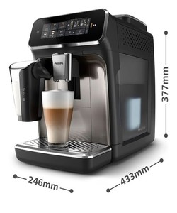Philips Series 3200 LatteGo EP3246/70 Kaffeevollautomat - Matt-Schwarz/Silber