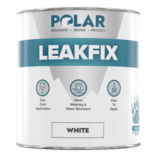Polar Leak Fix White Paint - 1 Litre - Instant Waterproof Roof Sealant - Ideal f