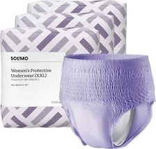Solimo Incontinence & Postpartum Underwear for Women 2XL 42Count