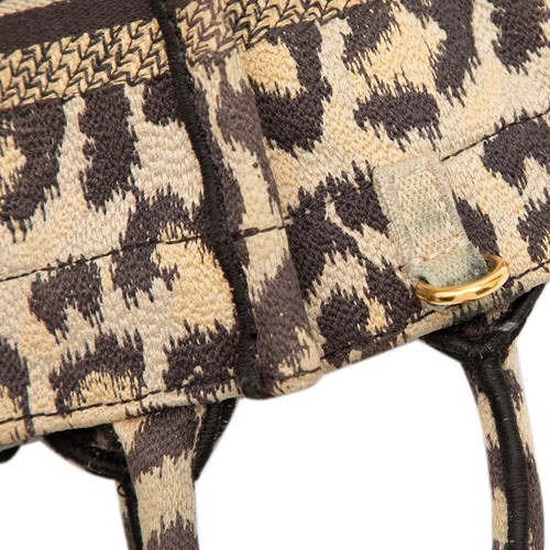 Dior Leopard Book Tote Vertical Bag Mini Handbag Shoulder Bag 2WAY Women【U... - Afbeelding 6 van 9