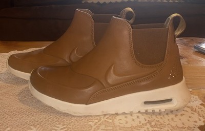 Nike Air Max Thea Mid Ale Brown Leather Shoes Womens 6 Slip On Sneakers 859550
