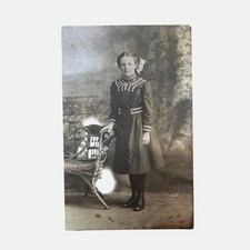 Antique RPPC Girl Portrait Millis Studio Liberty NY Photo Postcard c1910