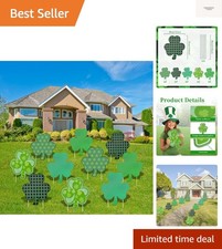 10 Pieces St. Patrick's Day Decorations Outdoor Yard Garden Porch Lawn Sign -...
