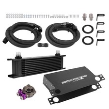 Radiateur Huile 10 Rangées AN10 avec Thermostat pour Voiture Universel Kit