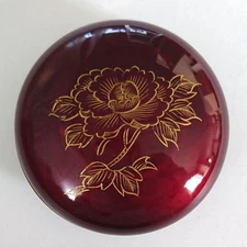 Japanese Tea Ceremony Incense container Kougou Aroma Wooden Red Lacquer A061