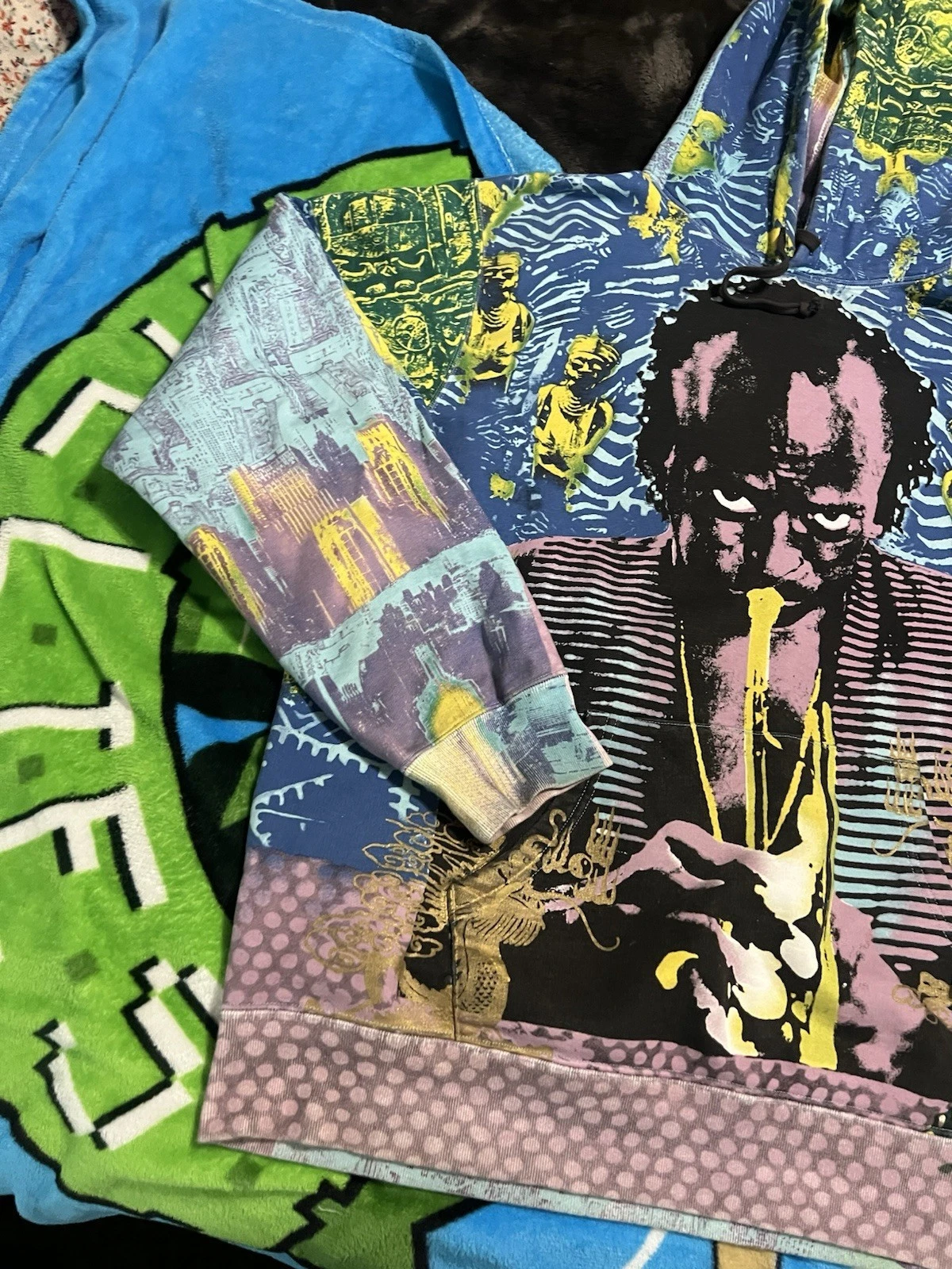 ?RARA? SS20 SUPREME FELPA CON CAPPUCCIO UOMO XL MILES DAVIS 9 5 10 USATA IN OTTIME CONDIZIONI ??