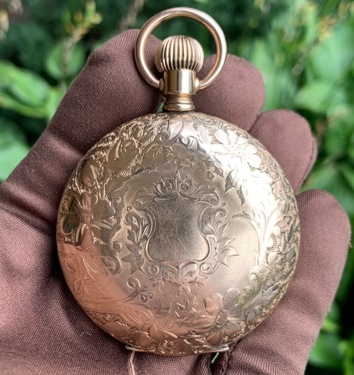 1887 Aurora Watch Co. 18S 15 Jewels Hunting Case Pocket Watch
