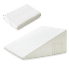 Cotton Wedge Pillow Cover, 24" x 24" x 7.5" 25x25x8 Inch White