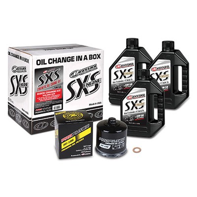 Maxima Sxs Quick Change Kit 5w-50 Synthetic W/ Black Filter 6 Count