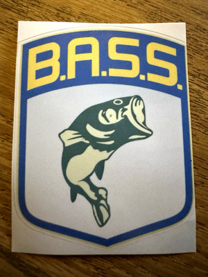 B.A.S.S Shield Vinyl Fishing Sticker Decal 3'' x 4''