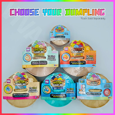 RMS Crazy Fun Mystery Squishy Bun Dumpling SHARK HOLO SEASHELL STUFFED SUNSET