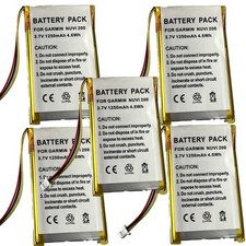 Battery 5-PACK for Garmin Nuvi 255WT 260 260W 265 265T 265WT W