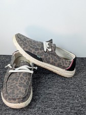 Hey Dude Wendy Women's Size 6 Jungle Brown Leopard Casual Comfort Loafer Shoes