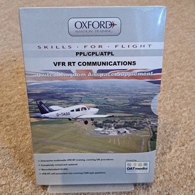 VFR RT Communications UK Luftraum Ergänzung PC CD-ROM Videospiel Pilot Ausbildung
