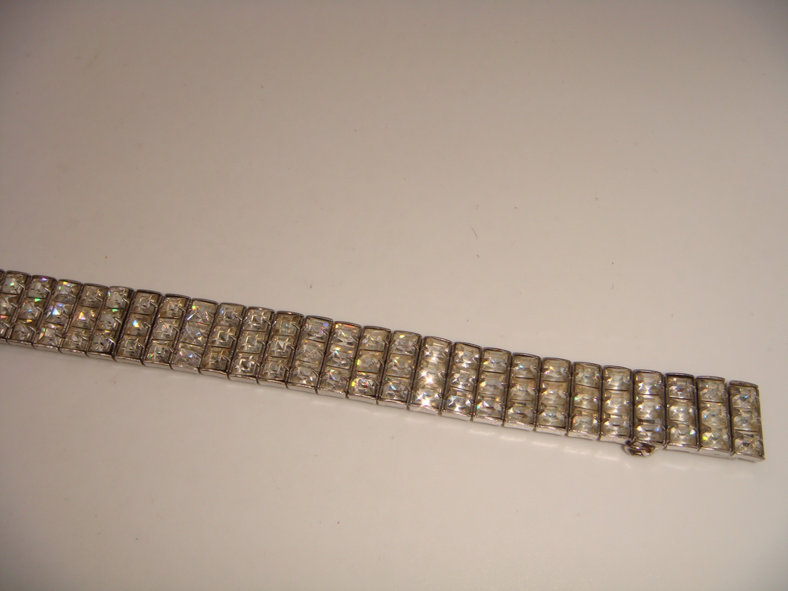 VINTAGE ART DECO RECTANGULAR RHINESTONE BRACELET … - image 12