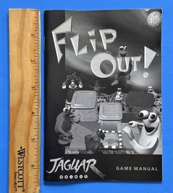 FLIP OUT!   -- ATARI Jaguar Instruction Manual Booklet Only, NO GAME