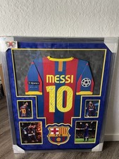 Lionel Messi Signed Barcelona Jersey Framed With Fanatics COA 34  x42  