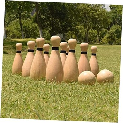 Long game NI-ROU Outdoor Giant Lawn Bowling Games Rubber Wooden Lawn Set Large