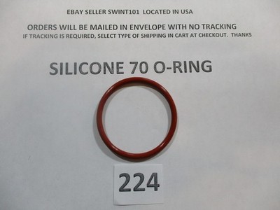 224 Silicone O-ring 70 durometer. 1-3/4'' ID x 2'' OD x 1/8'' thick. Quan 1.