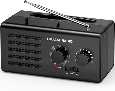 AM FM Radio Portable Plug in Wall or AA Battery Operated for Home/Outdoor & Emer
