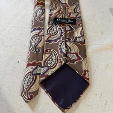 Dior Vintage Christian Dior Monsieur Tie Floral Paisley 100% Silk Made In USA