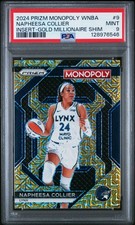 2024 Prizm Monopoly WNBA #9 Napheesa Collier Insert-Gold Millionaire Shim PSA 9