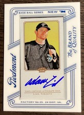 2010 Topps 206 Mini Framed Auto Piedmont Adam Lind #TA-AL Auto