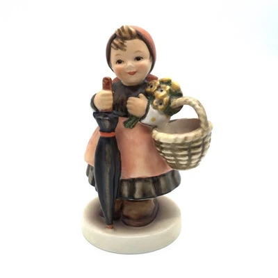 Figurine Hummel Goebel fille au panier n°350 pour la fête porcelaine 11 cm - Photo 1/4