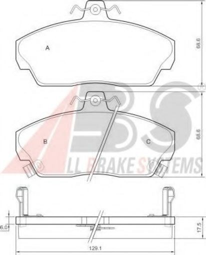Brake pads 36746 A.B.S. for ROVER HONDA LAND ROVER LOTUS MG - Image 6