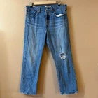 Levi’s Jeans女式31 Wedgie直扣门襟破旧浅水洗