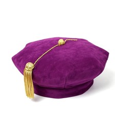 FtyFty Graduation Doctoral Tam Purple Velvet 8 Sided Medium, 8 Sides